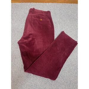 Brooks Brothers Milano Fit Burgundy Corduroy Pants 34x32*